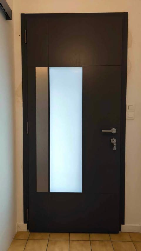 Porte d’entrée MéO modèle Fiction, gris anthracite — photo 2