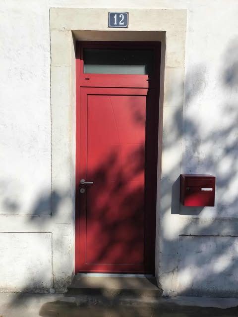 Porte d’entrée MéO modèle Ruisseau, rouge — La Tremblade
